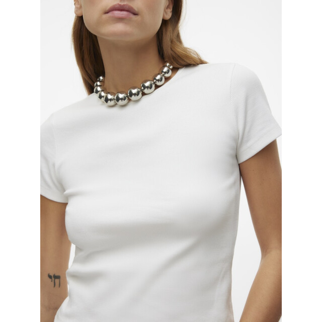 Vero Moda vmchloe ss short top ga jrs noos 10306894 snow white 06011.112.0137 large