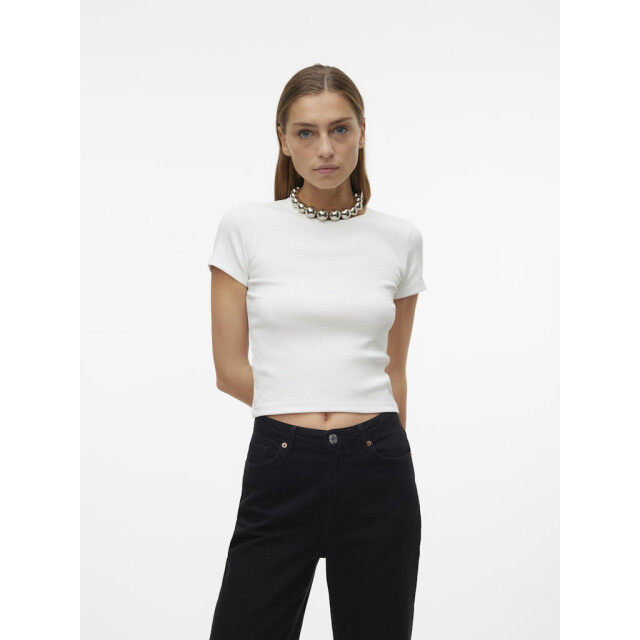 Vero Moda vmchloe ss short top ga jrs noos 10306894 snow white 06011.112.0137 large