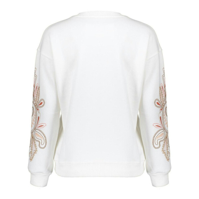 Geisha sweater embroiderd sleeves 52140-24 10 off-white 06721.112.0012 large