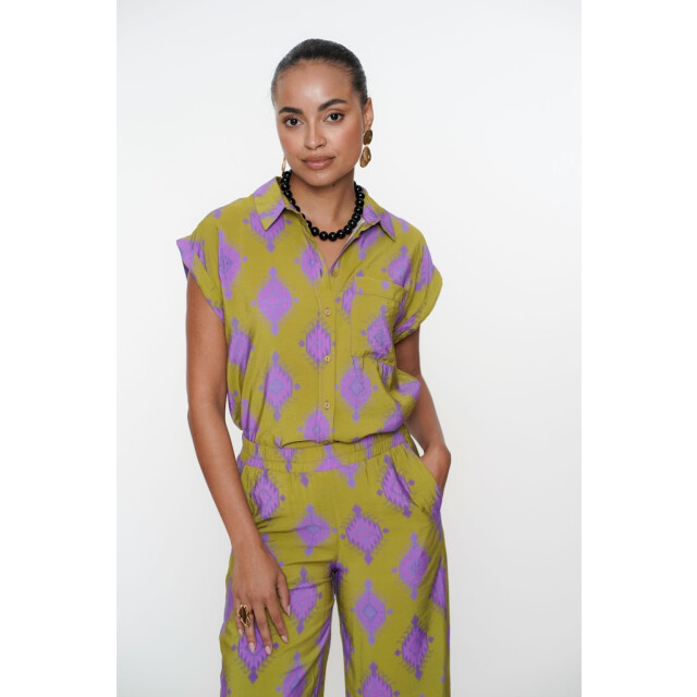 Geisha blouse 53210-20 530 green/purple 06613.369.0004 large