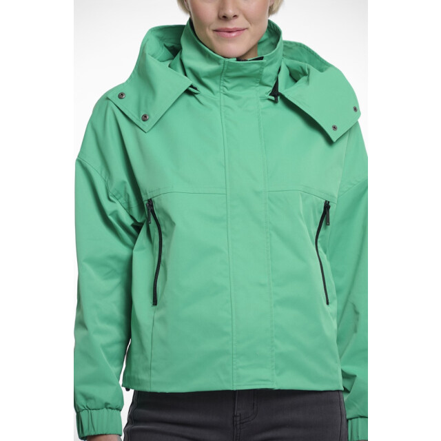 Rino & Pelle short boxy jacket with detachble hood isa.7002521 10807 clover green 06111.369.0035 large
