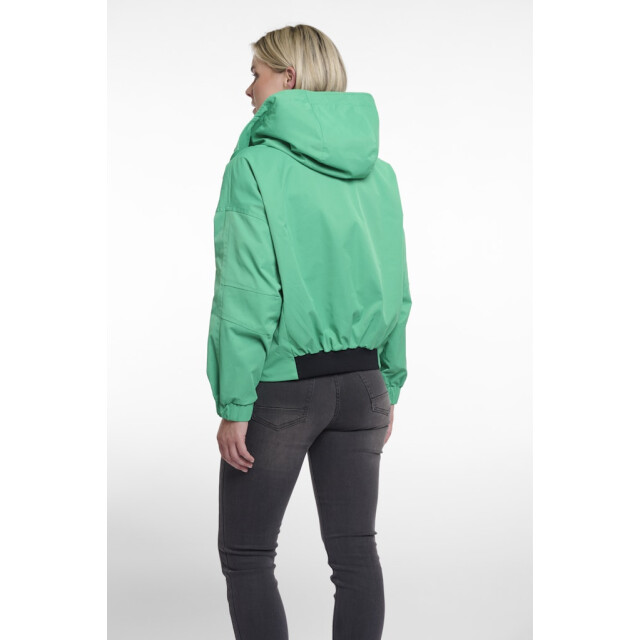 Rino & Pelle short boxy jacket with detachble hood isa.7002521 10807 clover green 06111.369.0035 large