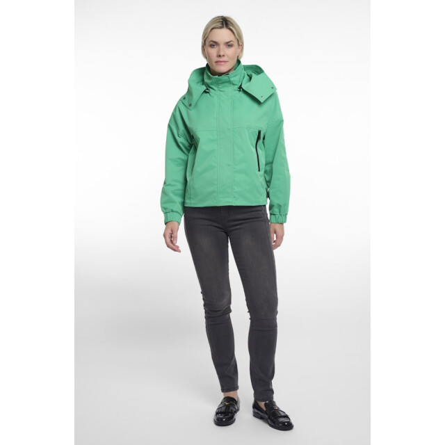 Rino & Pelle short boxy jacket with detachble hood isa.7002521 10807 clover green 06111.369.0035 large