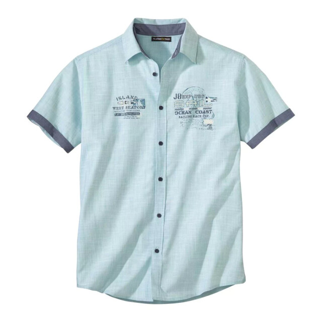 Atlas For Men Heren nautisch overhemd UTAF433_turquoise large