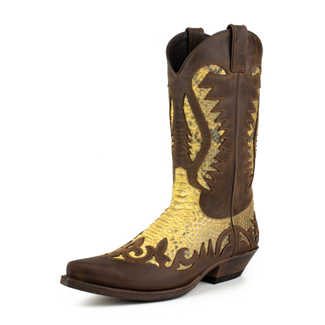 Mayura Boots Cowboy laarzen desert-2567 crazy old sadale / camel 421 DESERT-2567 CRAZY OLD SADALE / PYTHON CAMEL 421 large