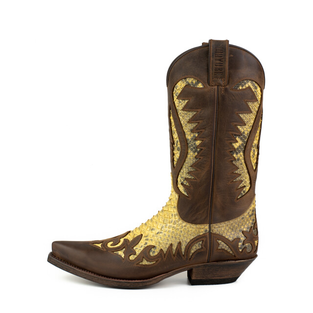 Mayura Boots Cowboy laarzen desert-2567 crazy old sadale / camel 421 DESERT-2567 CRAZY OLD SADALE / PYTHON CAMEL 421 large