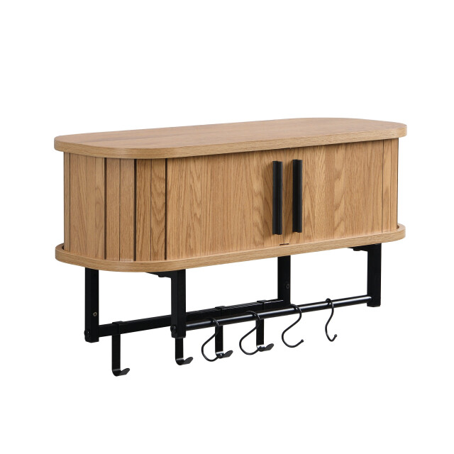 Furnilux Kapstok 60 x 24 x 32 cm smal wandkapstok kiruna 8 haken licht 3060625 large