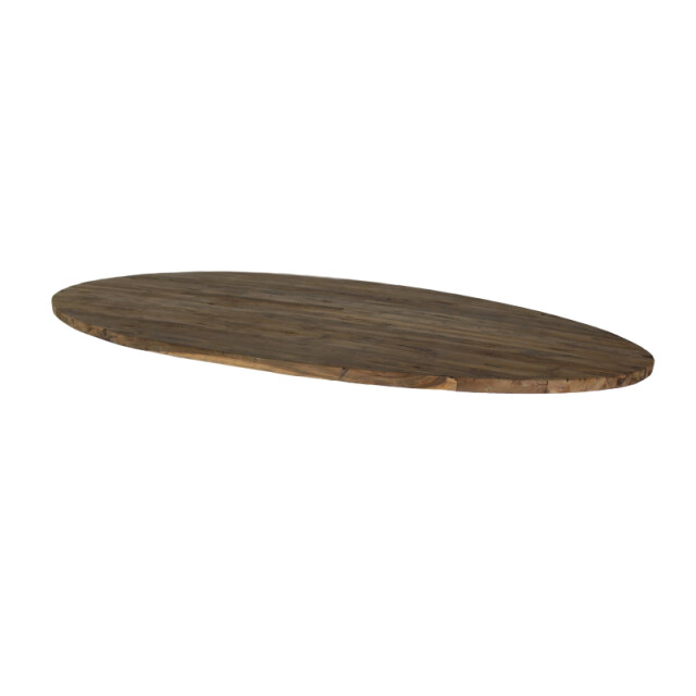 HSM Collection -ovaal tafelblad -180x100x4-bruin-teak 2922717 large