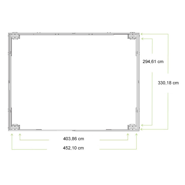 Westmann Paviljoen gazebo devon 12x16 490x371x315 cm - 3060538 large