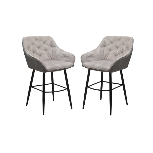 HSM Collection -barstoel liverpool s/2-56x61x97--stof/metaal 2922999 large