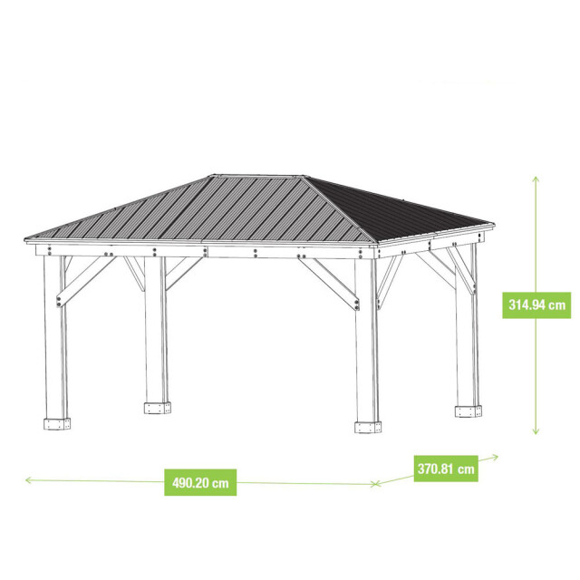 Westmann Paviljoen gazebo devon 12x16 490x371x315 cm - 3060538 large