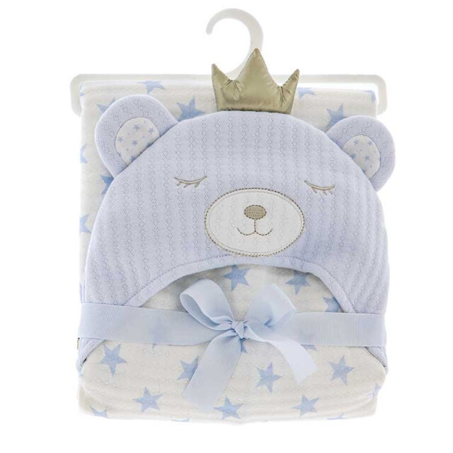 Unique Living bath robe baby bear 100x75cm blue 3014469 large