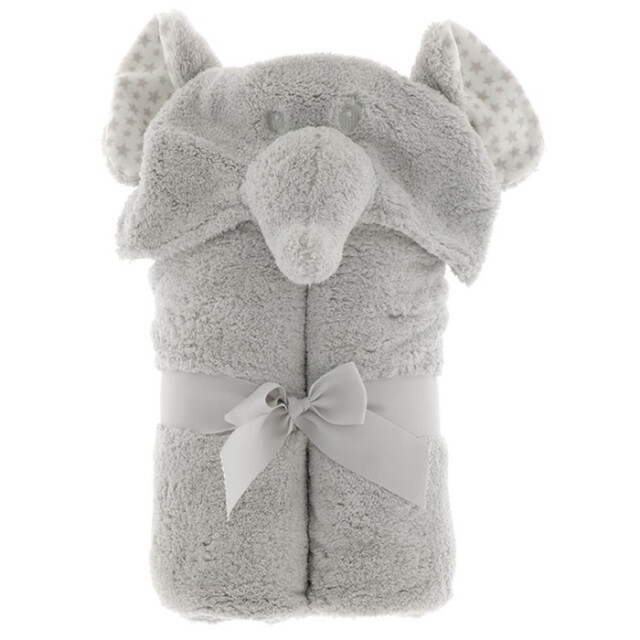 Unique Living | badjas plush baby animal 100x75cm elephant 3014300 large