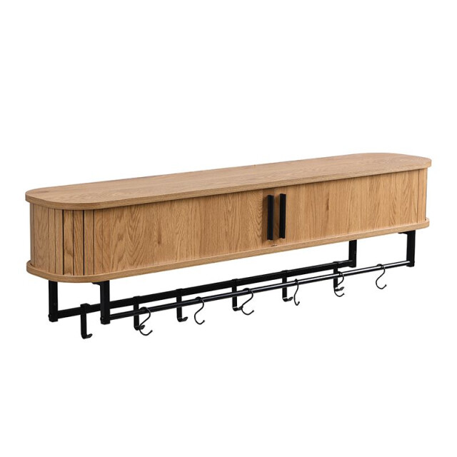 Furnilux Kapstok 120 x 24 x 32 cm xxxl wandkapstok kiruna 12 haken licht 3060522 large