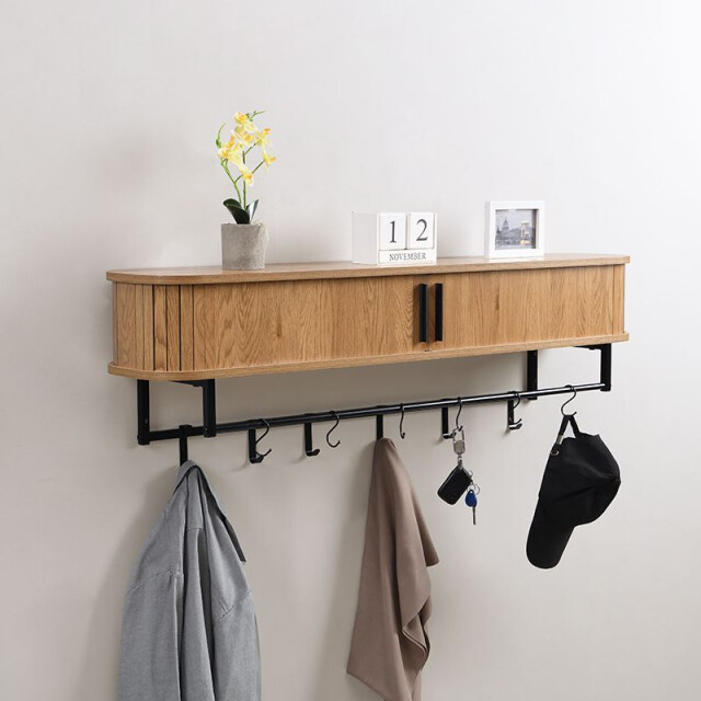 Furnilux Kapstok 120 x 24 x 32 cm xxxl wandkapstok kiruna 12 haken licht 3060522 large