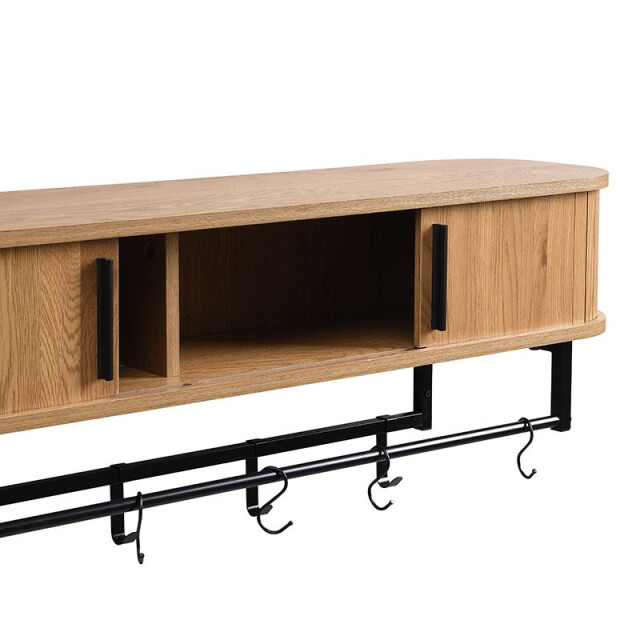 Furnilux Kapstok 120 x 24 x 32 cm xxxl wandkapstok kiruna 12 haken licht 3060522 large