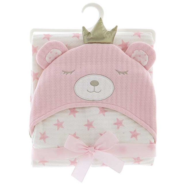 Unique Living bath robe baby bear 100x75cm pink 3014470 large