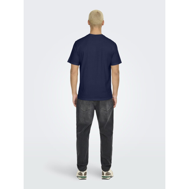Only & Sons Onsdawson reg ss tee vd navy 5339.37.0363 large