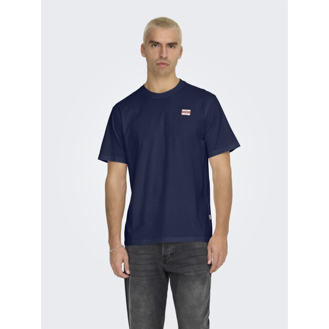 Only & Sons Onsdawson reg ss tee vd navy 5339.37.0363 large