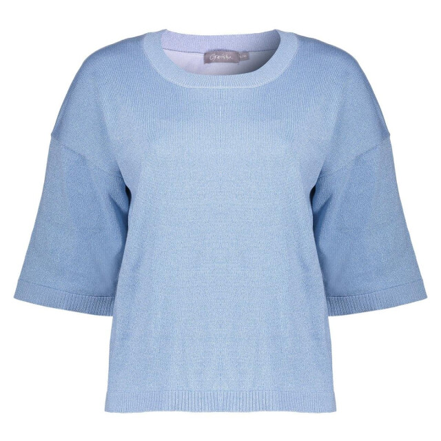 Geisha 54037-14 625 basic pullover 3/4 sleeves lurex blue lurex 54037-14 625 large