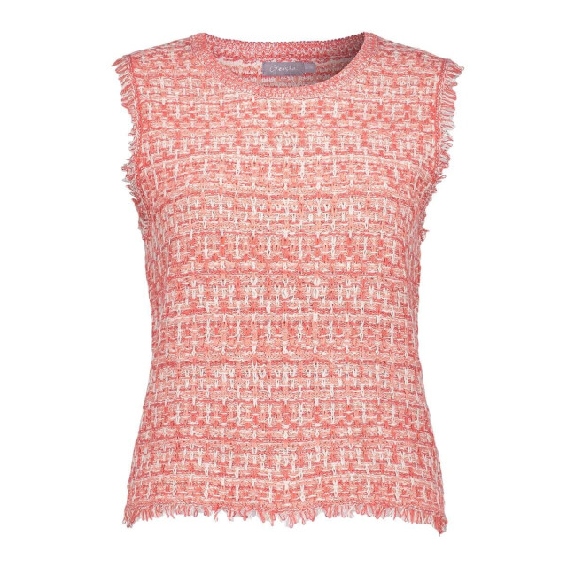 Geisha 54011-10 220 pull sleeveless coral/offwhite 54011-10 220 large