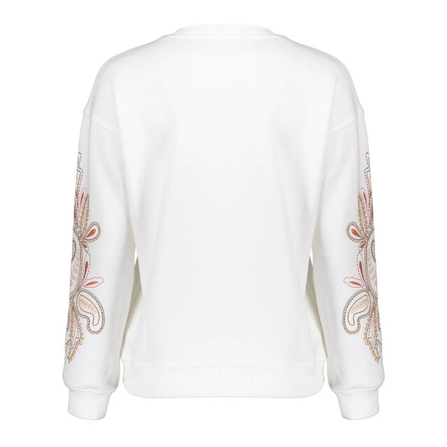 Geisha 52140-24 010 sweater embroiderd sleeves off-white 52140-24 010 large