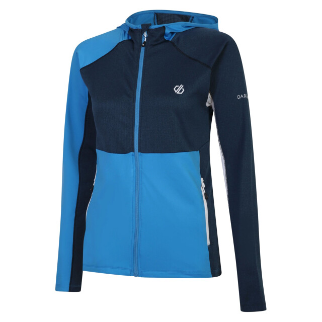 Dare2b Dames convey ii hooded core stretch midlayer UTRG8681_swedishbluemoonlightmarl large