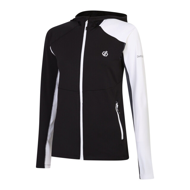 Dare2b Dames convey ii hooded core stretch midlayer UTRG8681_charcoalmarlblack large