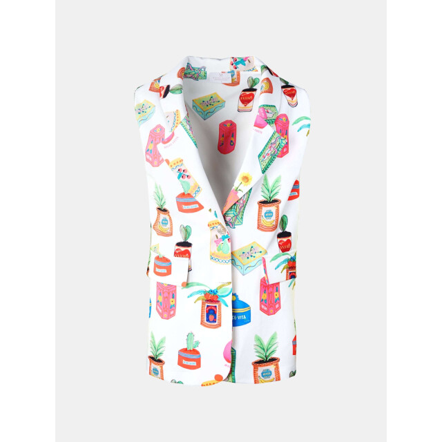 Mucho Gusto ® gilet zanè natuur potten elegantie MUCHO GUSTO® Vest Zanè Plantenpotten Patchwork large