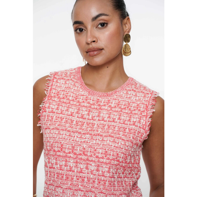 Geisha 54011-10 220 pull sleeveless coral/offwhite 54011-10 220 large