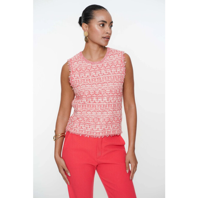 Geisha 54011-10 220 pull sleeveless coral/offwhite 54011-10 220 large