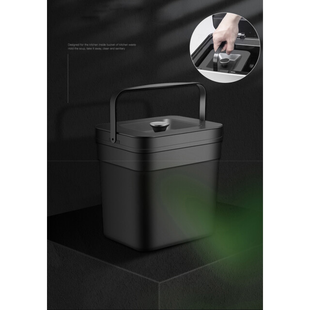4cookz ® 5 liter gft aanrecht afvalbakje met deksel en hengsel 3047838 large