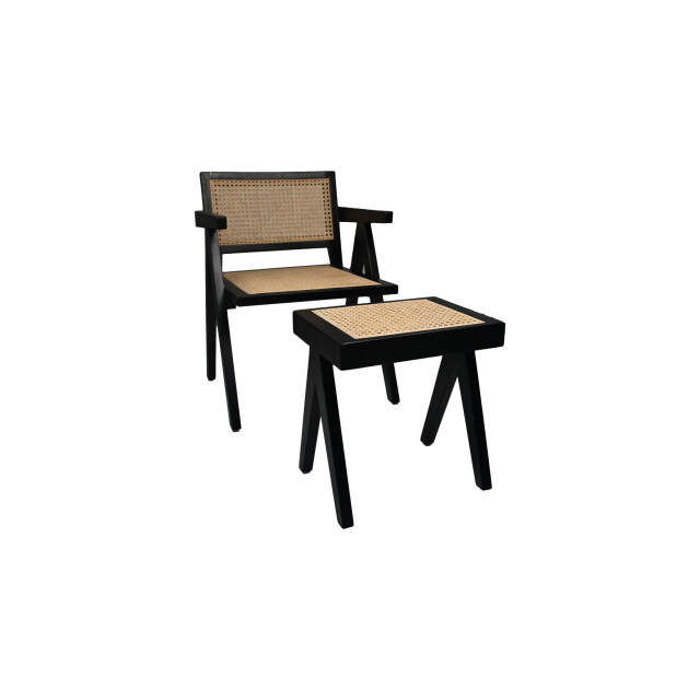HSM Collection -fauteuil accent-58x60x79--mahonie/rotan 2922974 large