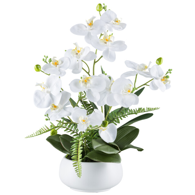 Kopu ® kunstbloem orchidee 55 cm 4 takken op schaal phalaenopsis 3060698 large