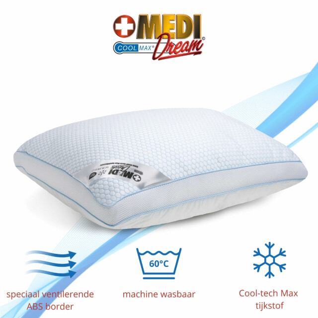 NachtrustOnline Medi dream cool max hoofdkussen 50 x 65 cm ondersteunend koele cool-tech max 3060086 large