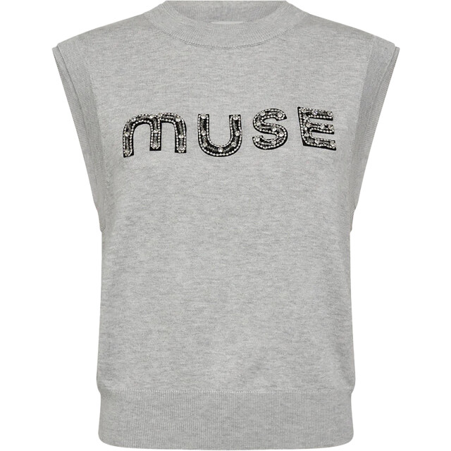 Copenhagen Muse Cmveran-waistcoat light grey mel 205684-1030 large