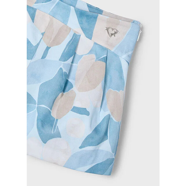 Mayoral Zomer skort print meisjes - 3905-22-blauw large