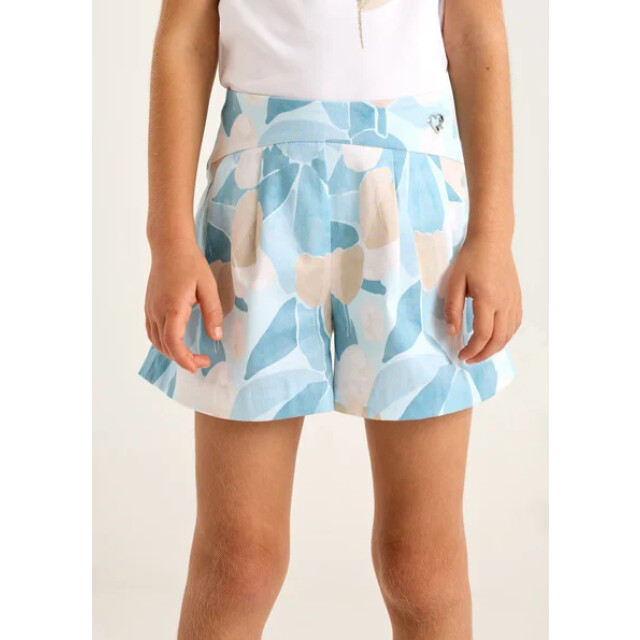 Mayoral Zomer skort print meisjes - 3905-22-blauw large