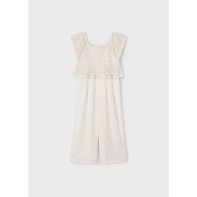 Mayoral Zomer jumpsuit meisjes bone 3874-22-bone wit large