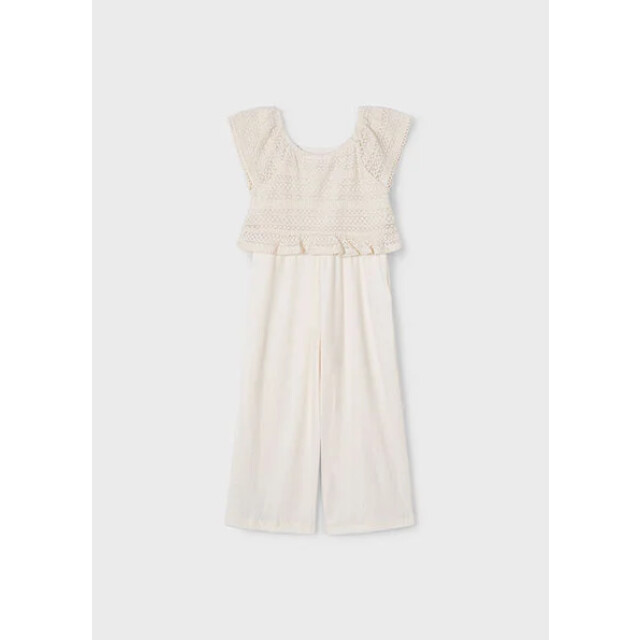 Mayoral Zomer jumpsuit meisjes bone 3874-22-bone wit large