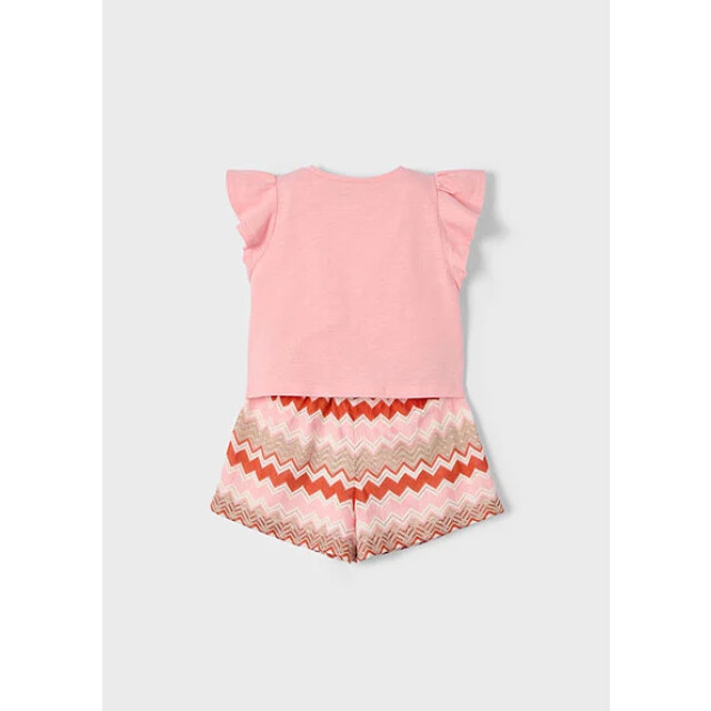 Mayoral Zomer top + short gebreid meisjes zalm 3209-55-zalm roze large