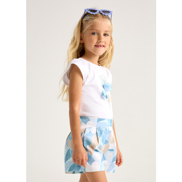 Mayoral Zomer skort print meisjes - 3905-22-blauw large