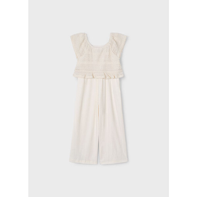 Mayoral Zomer jumpsuit meisjes bone 3874-22-bone wit large