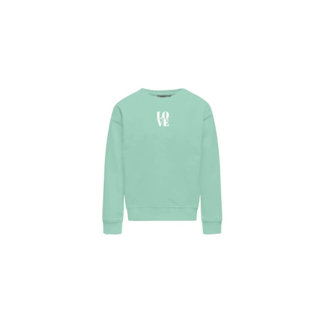 Only Zomer sweatshirt l/s meisjes - kogditte 15319050 - Birds Egg Green Love/Cloud Dancer - Kogditte large