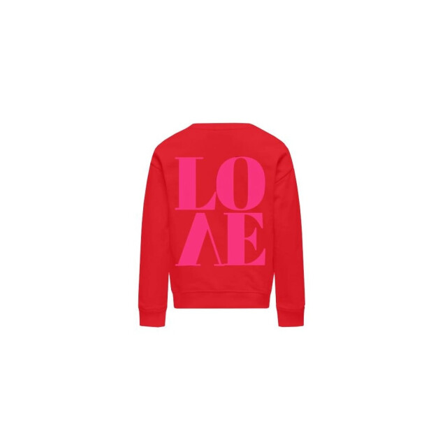 Only Zomer sweatshirt l/s meisjes - kogditte 15319050 - Mars Red Love/Fuchsia Purple - Kogditte large