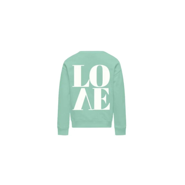 Only Zomer sweatshirt l/s meisjes - kogditte 15319050 - Birds Egg Green Love/Cloud Dancer - Kogditte large