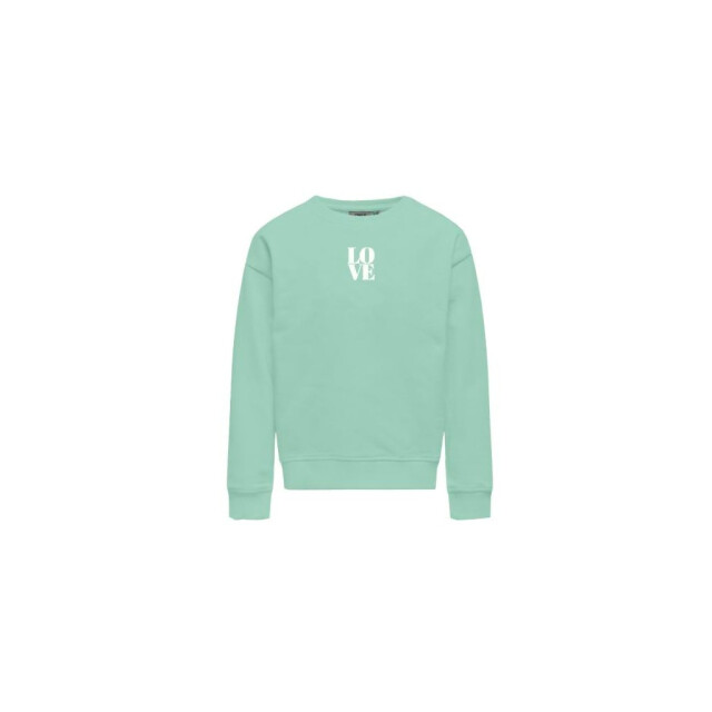 Only Zomer sweatshirt l/s meisjes - kogditte 15319050 - Birds Egg Green Love/Cloud Dancer - Kogditte large