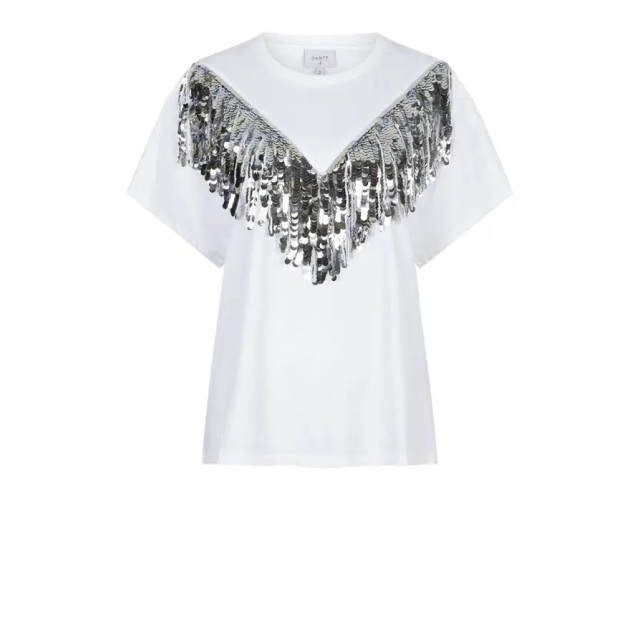 Dante 6 D6 kyro fringe embellished tee D6 Kyro Fringe Embellished Tee/Optic White 1010 large