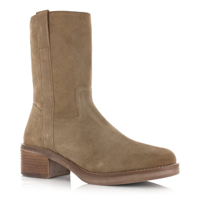 Poelman suède enkellaarsjes cappuccino enkellaars met hak dames LPBRA VE-02POE1 large