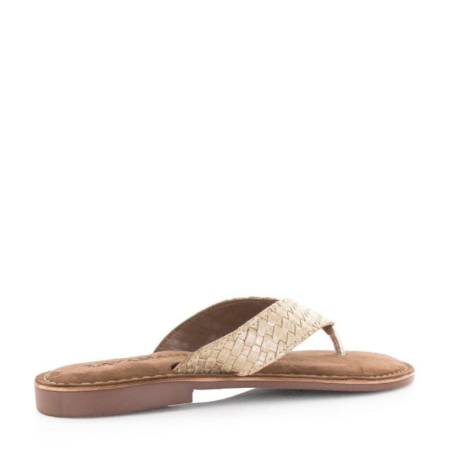 Lazamani Geweven slippers met lichte glans teenslippers dames LA75806 gold large